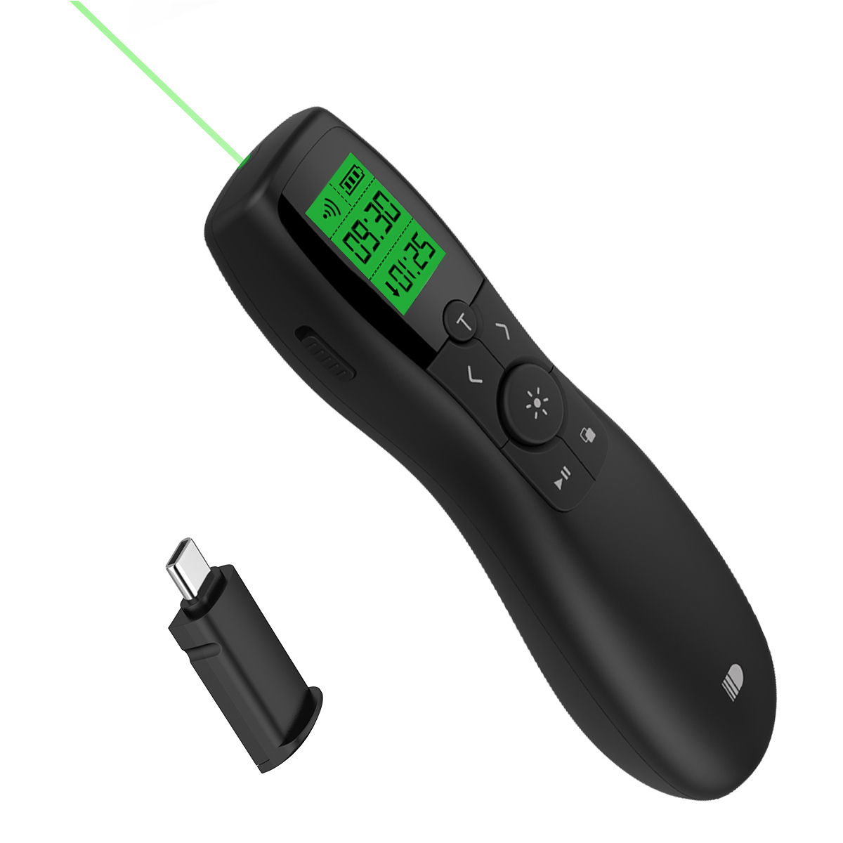 DSIT023---Green Laser Wireless Presenter, Doosl® LED Display Rechargeable Powerpoint Presentation Remote